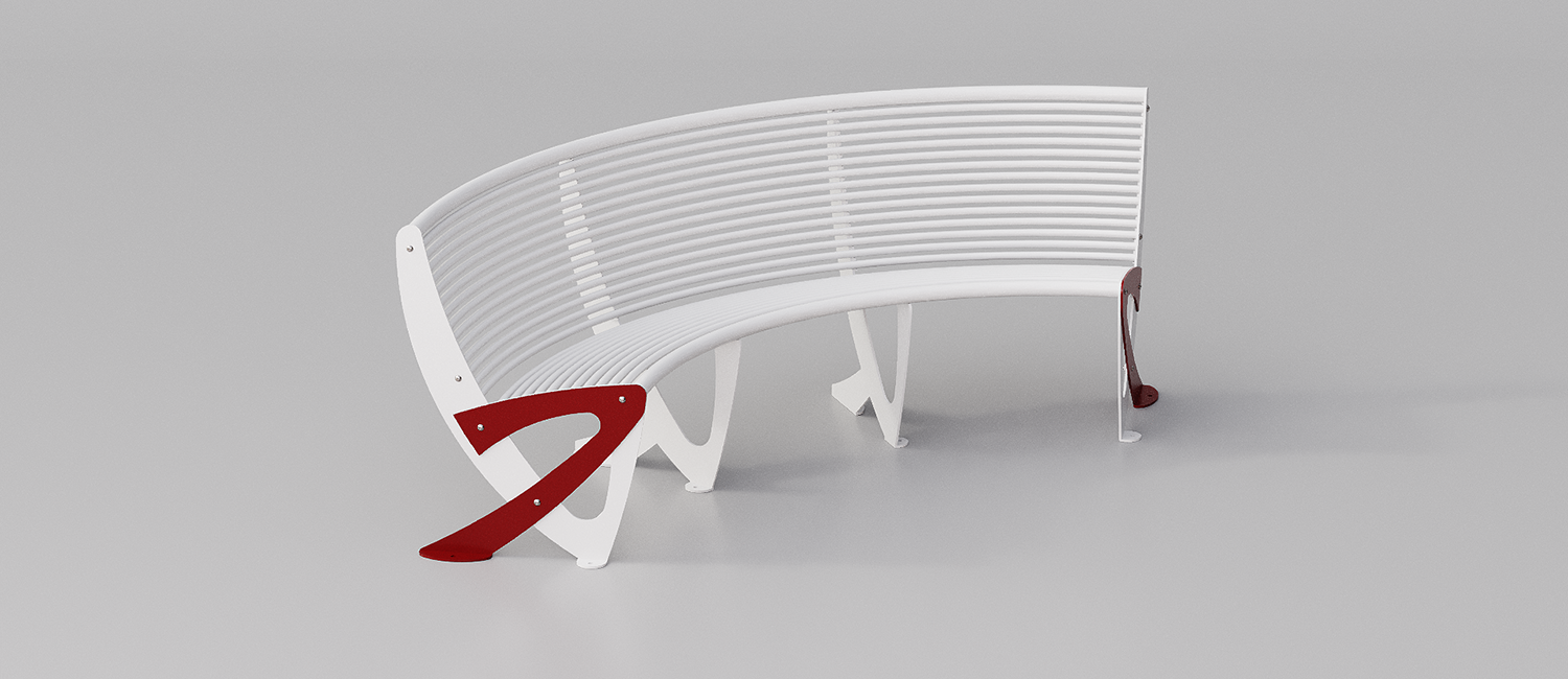 Teulada bench curved inwards vista 3