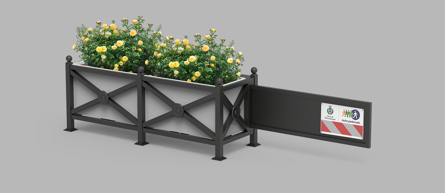 Open&Go pedestrian barrier with 120cm right barrier vista 1