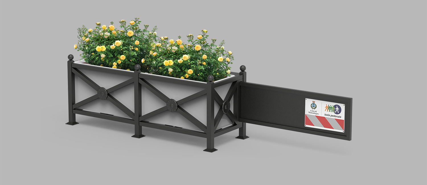 Open Go pedestrian barrier with 90cm right barrier vista 1