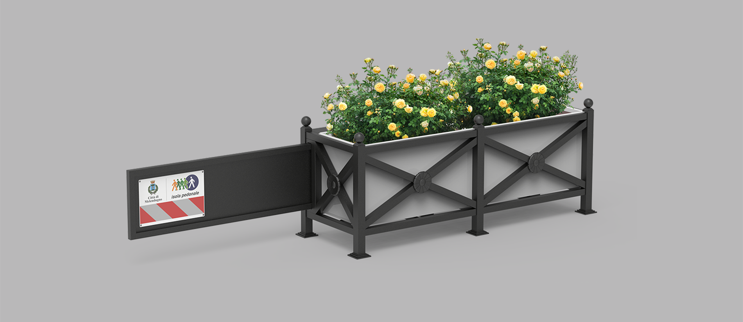 Open Go pedestrian barrier with 120cm left barrier vista 1
