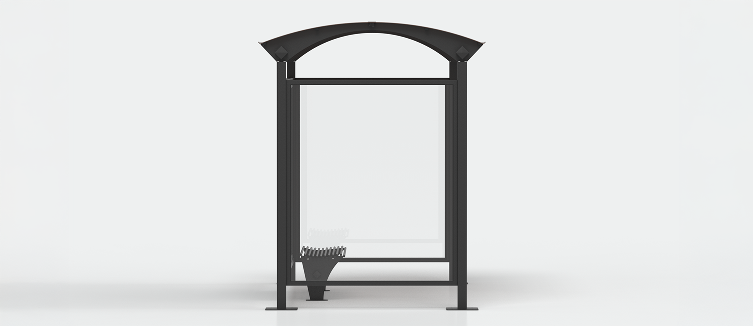 Pensilina Alessandra con pareti laterali vista 3