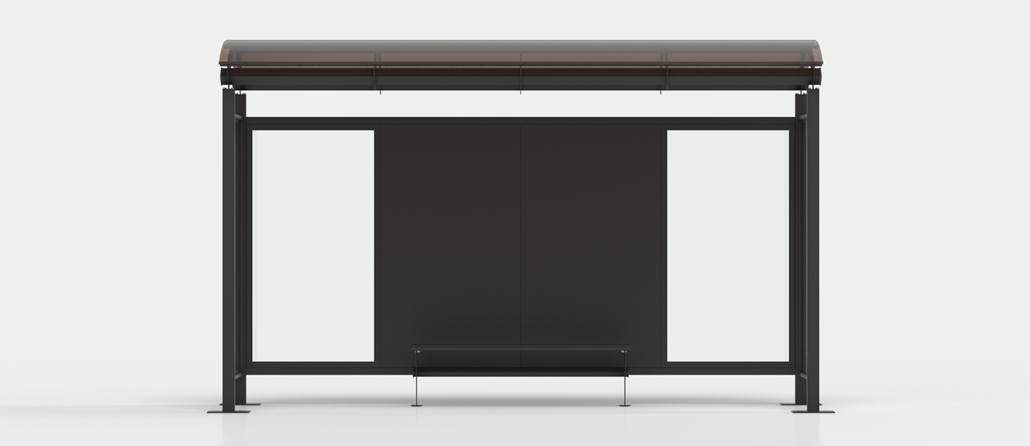 Pensilina Alessandra con pareti laterali vista 4