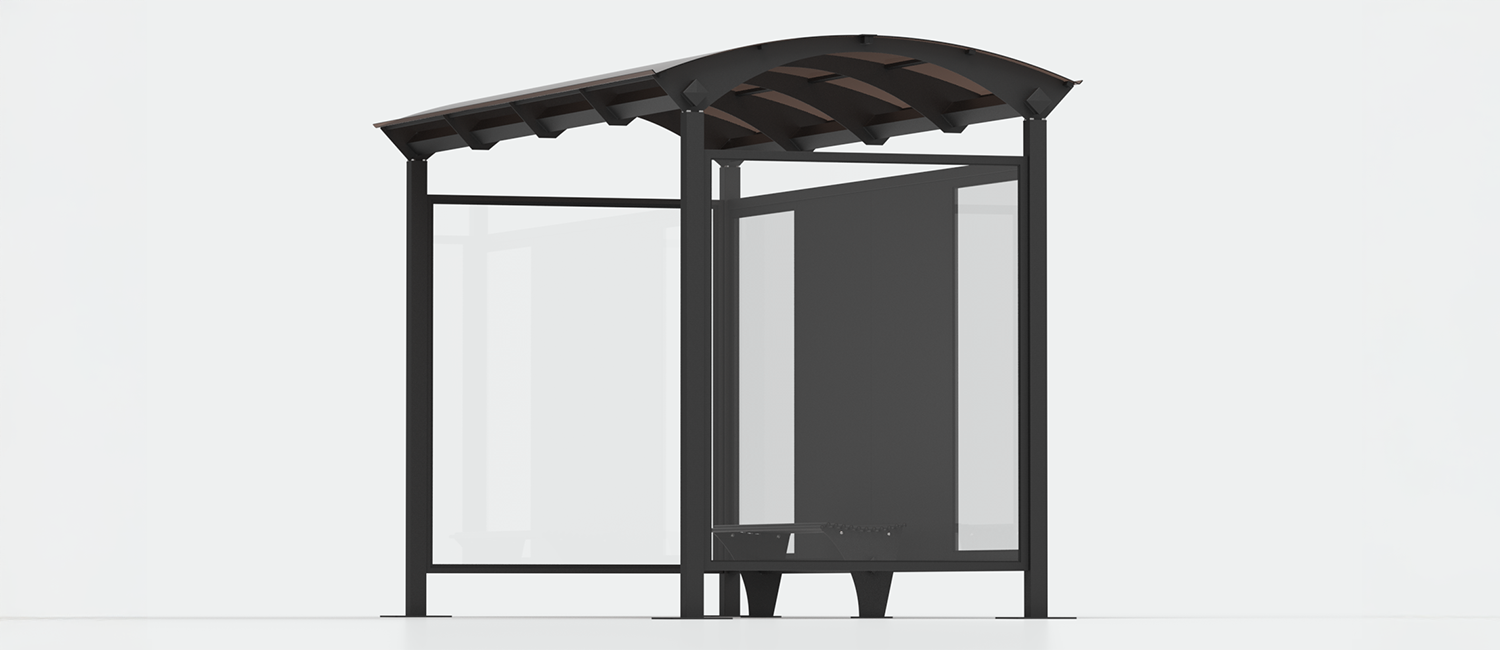 Pensilina Alessandra con pareti laterali vista 5