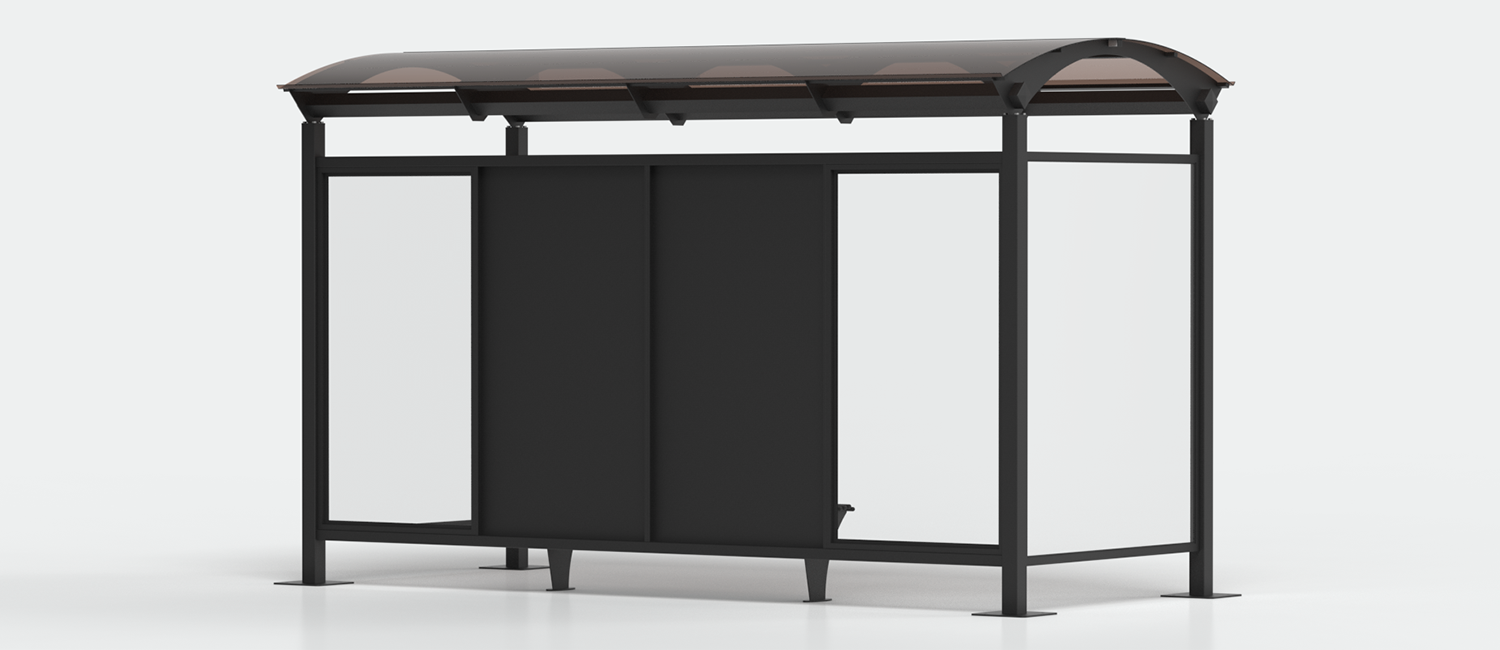 Pensilina Alessandra con pareti laterali vista 6