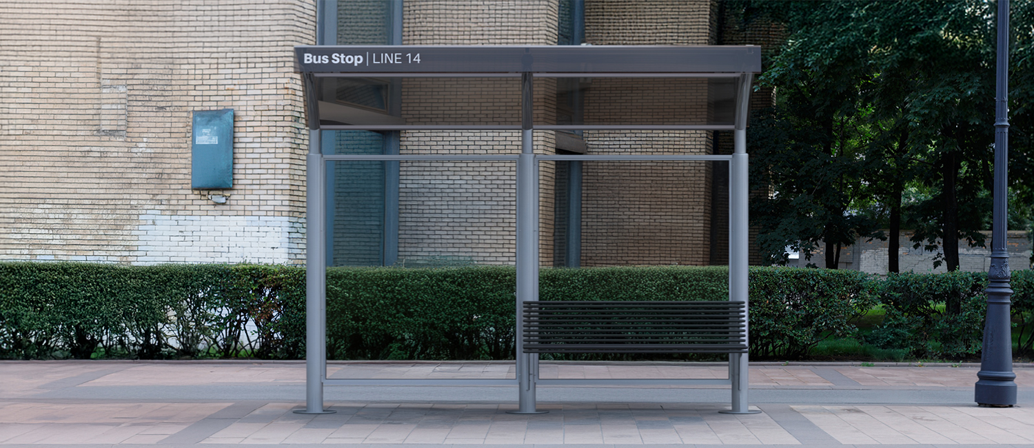 Pensilina Space a sbalzo vista 1