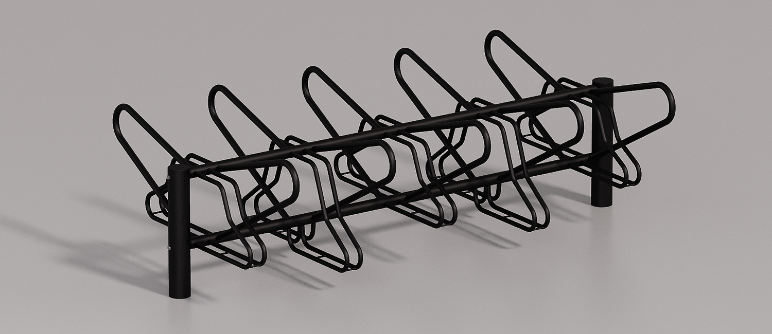 Milano bifacial bike rack vista 1