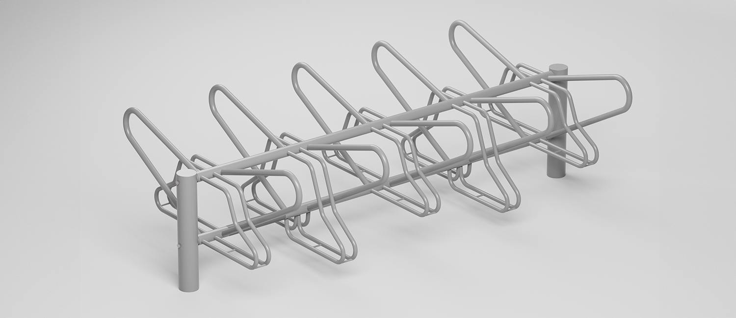 Milano bifacial bike rack vista 2