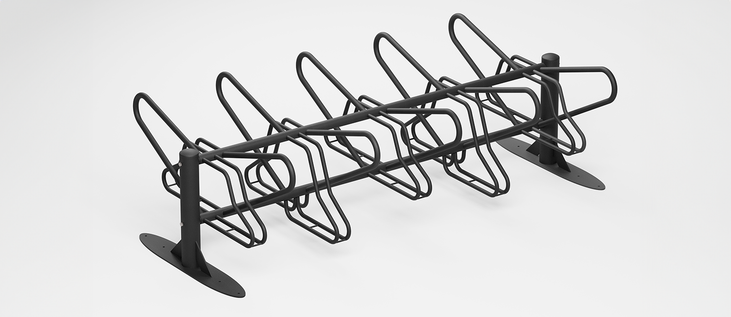 Portabici Milano bifacciale con piastre vista 1