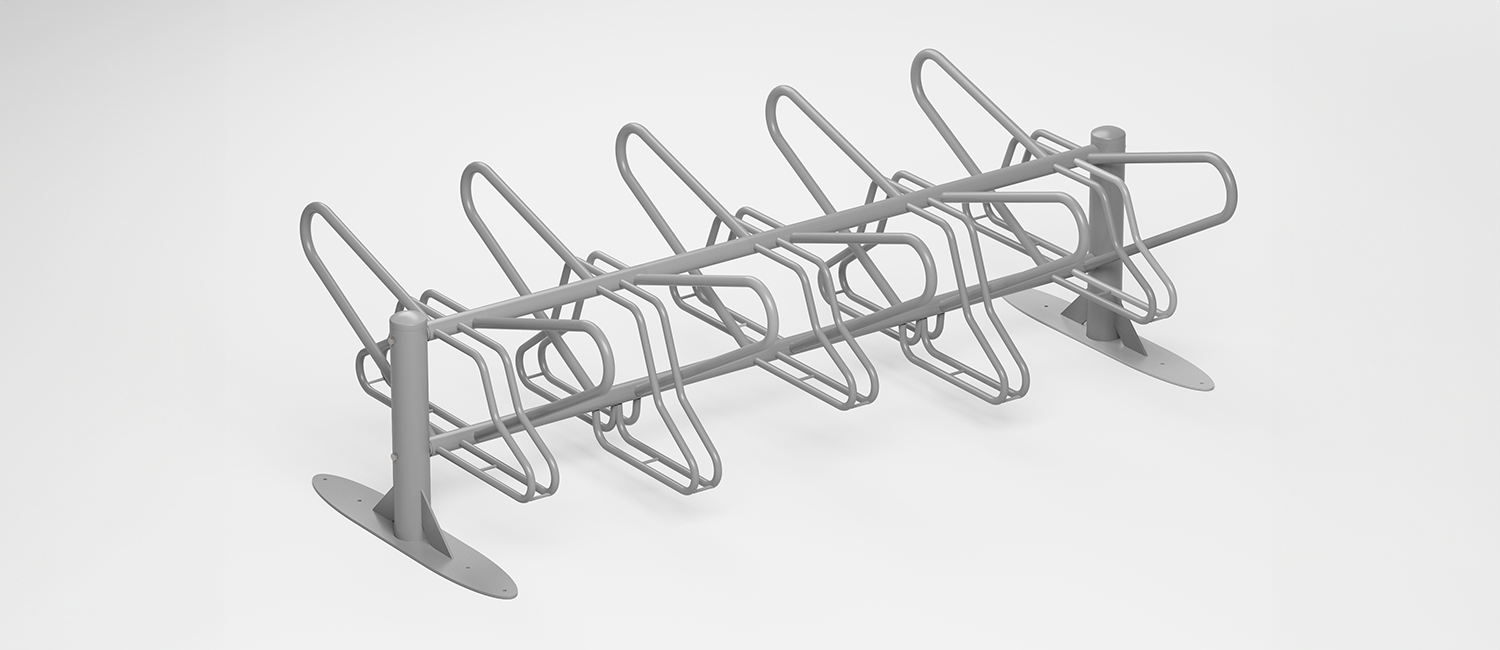 Portabici Milano bifacciale con piastre vista 2