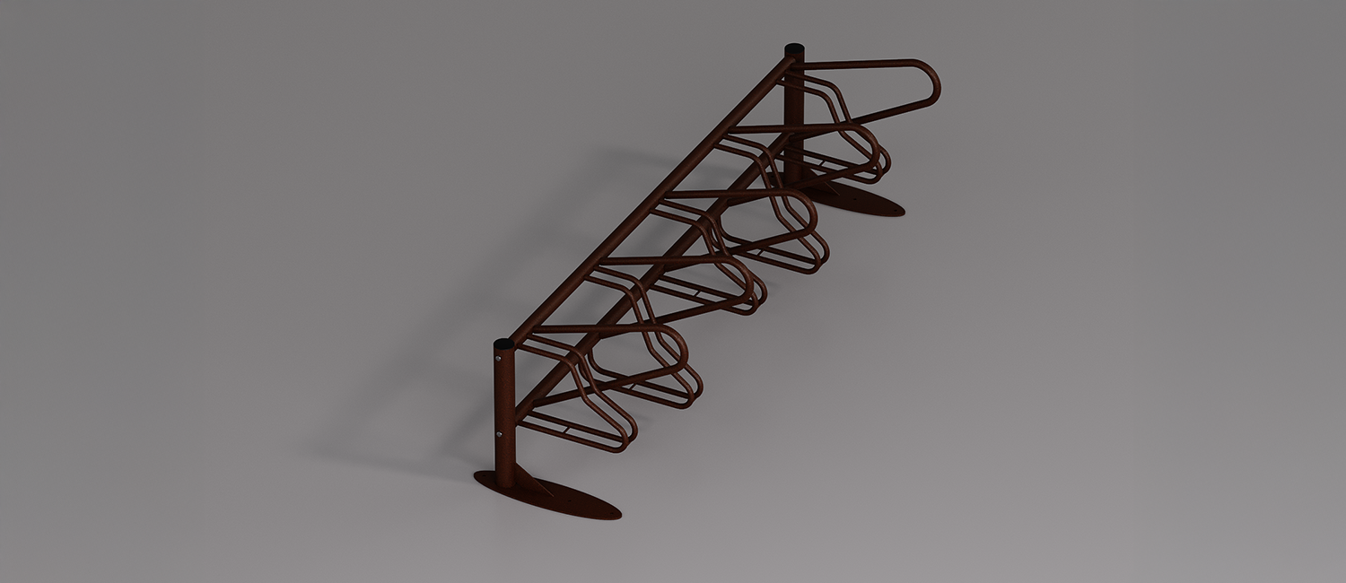 Milano bike rack with plate vista 3