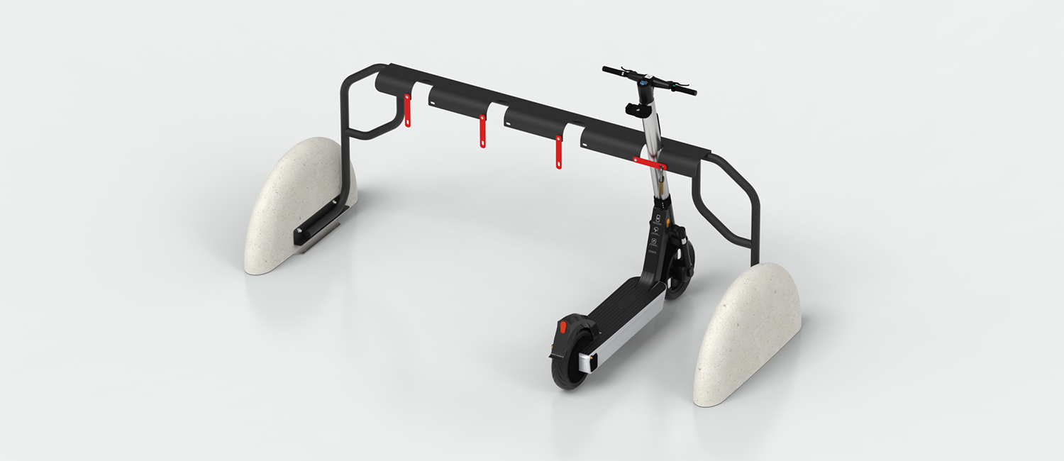 Rastrelliera per monopattini Speedy vista 1