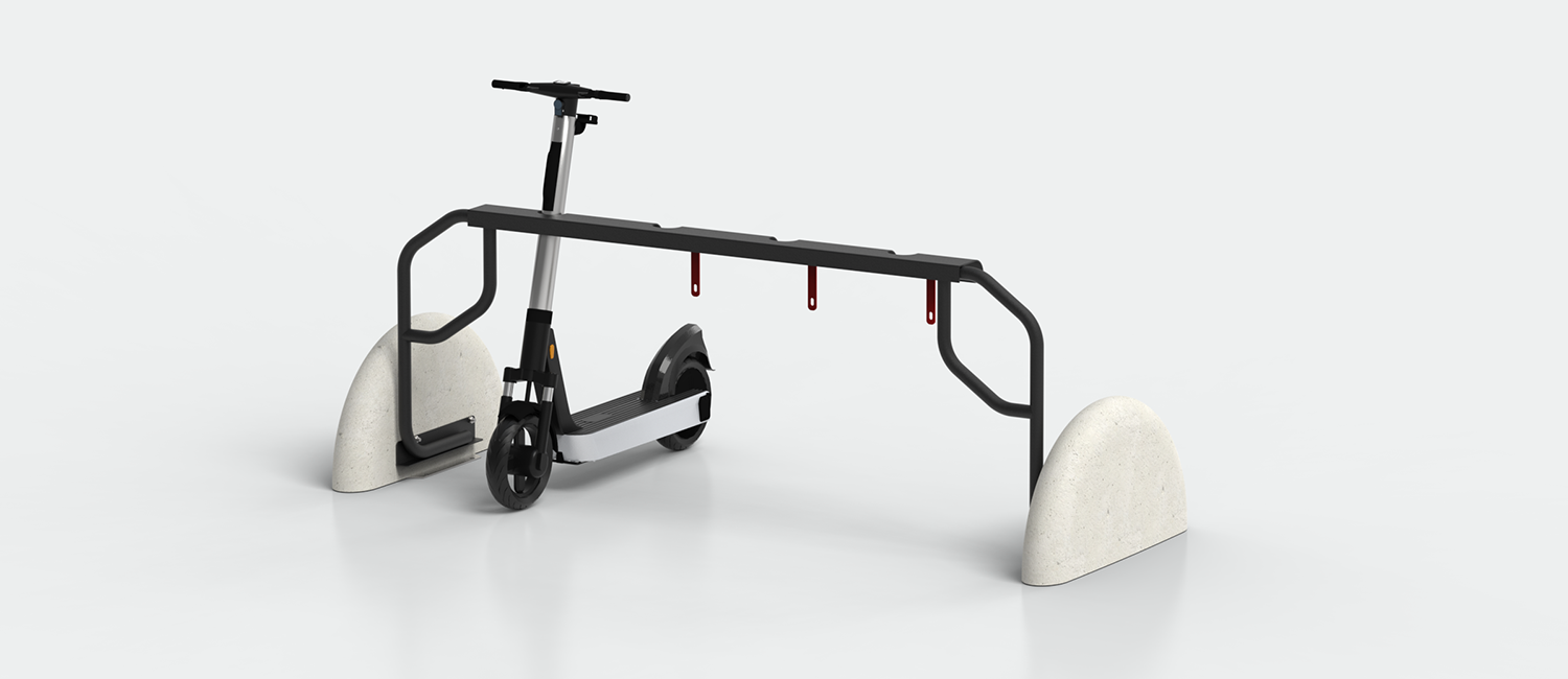 Rastrelliera per monopattini Speedy vista 2