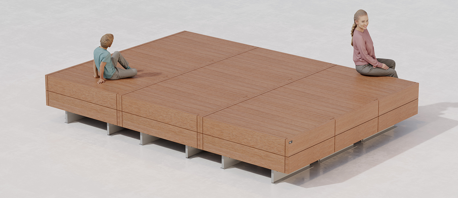 Noi bench with USB charger vista 8