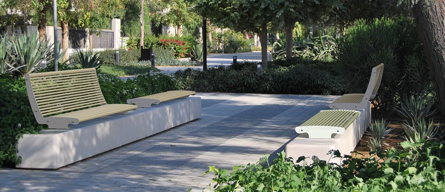 Panama bench wall mounted vista 1