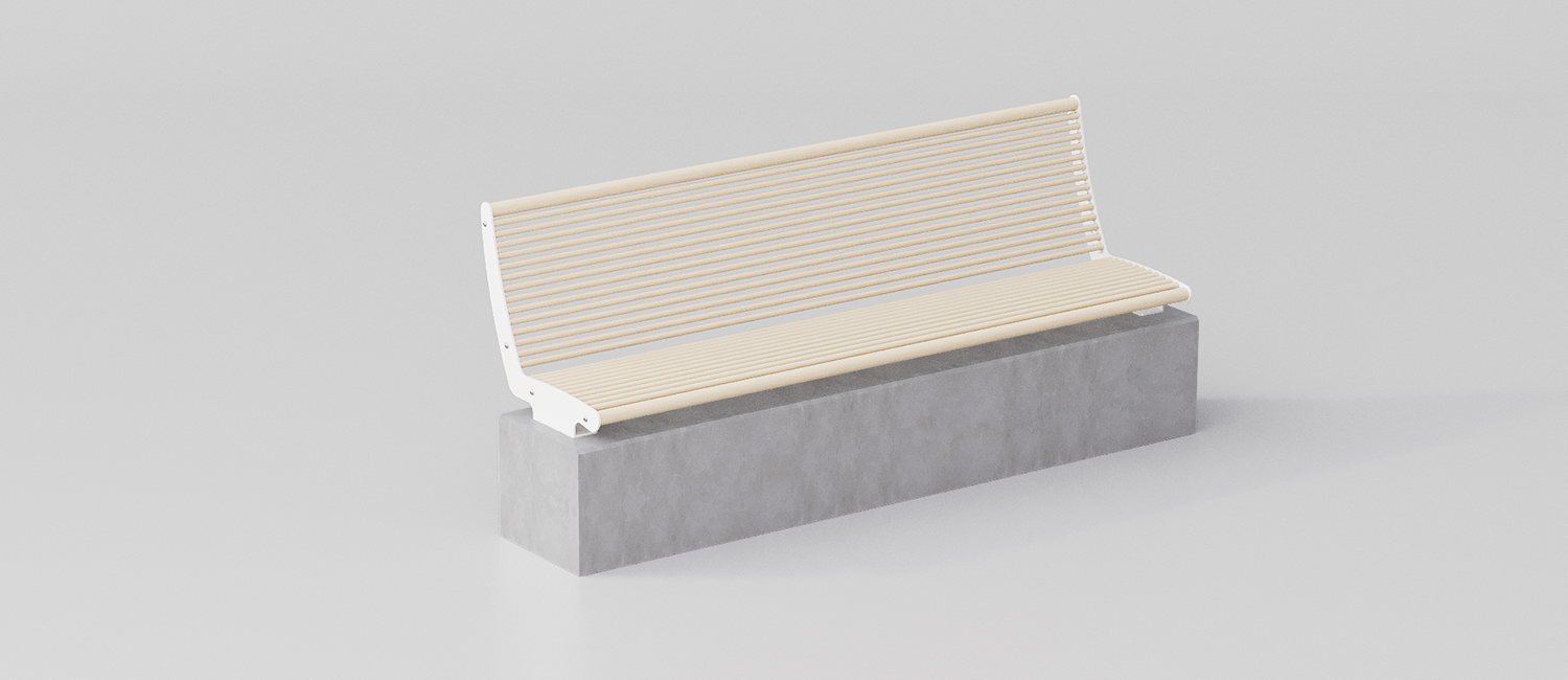 Panama bench wall mounted vista 2