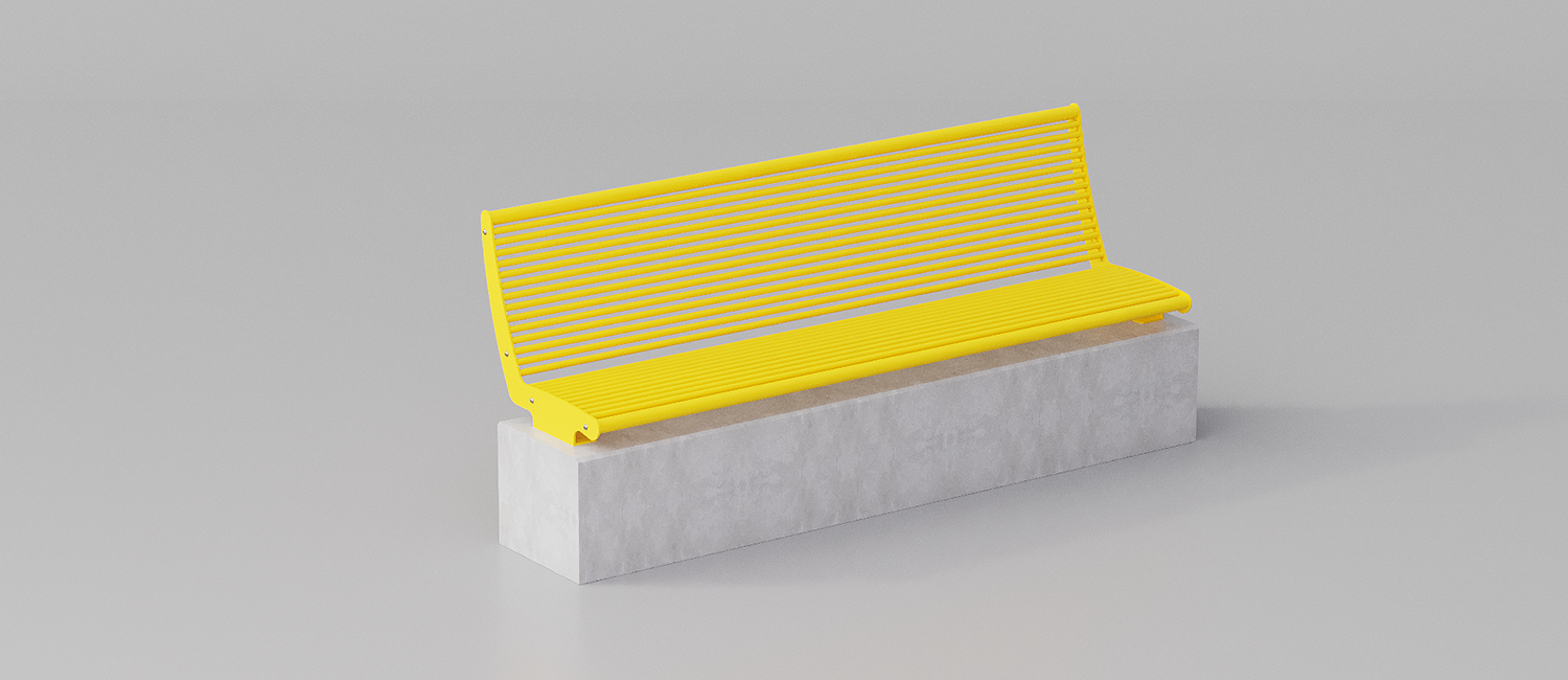 Panama bench wall mounted vista 4