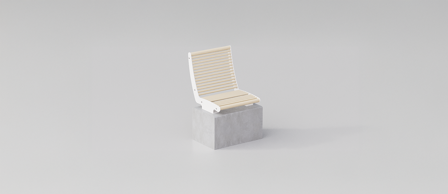 Single Panama seat wall mounted vista 2