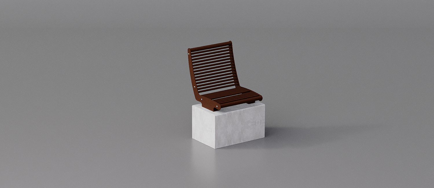 Single Panama seat wall mounted vista 3