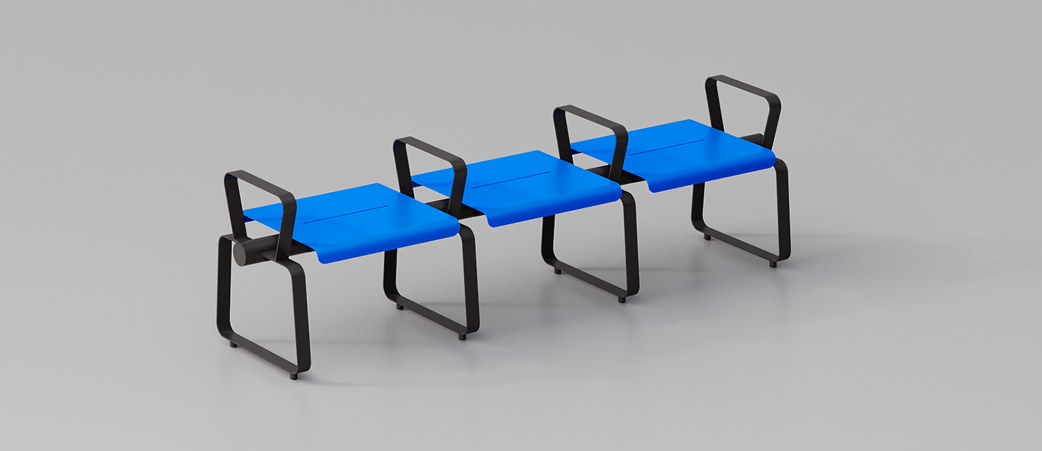 Seduta Portland senza schienale vista 1