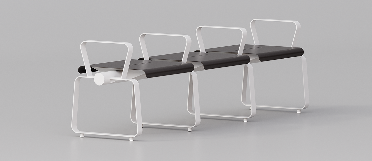 Seduta Portland senza schienale vista 3