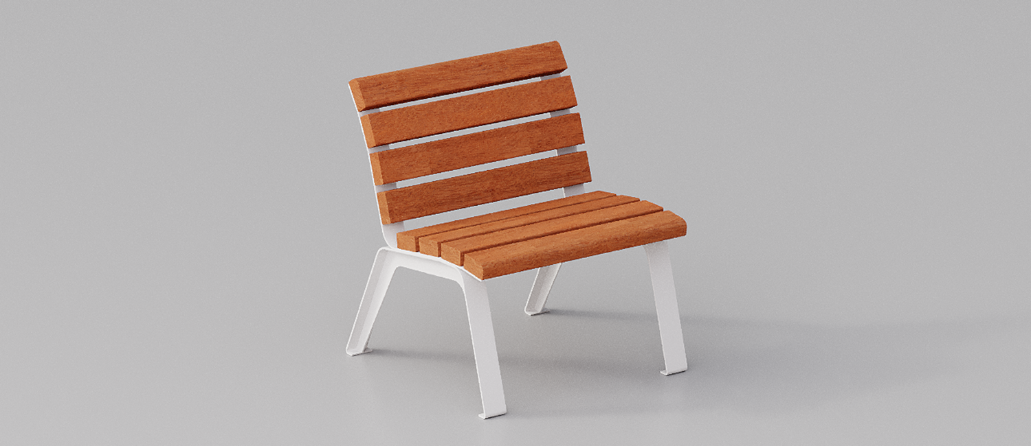 Seduta singola Betty senza braccioli con fasce in Okumè vista 2