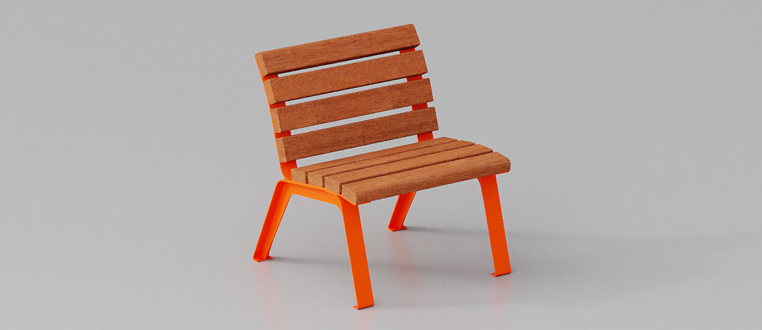 Seduta singola Betty senza braccioli con fasce in Okumè vista 4