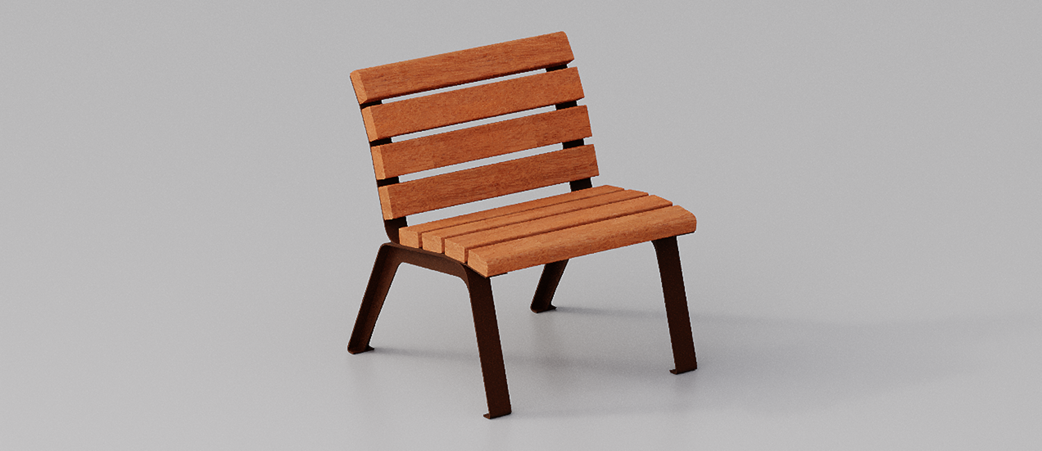 Seduta singola Betty senza braccioli con fasce in Okumè vista 5