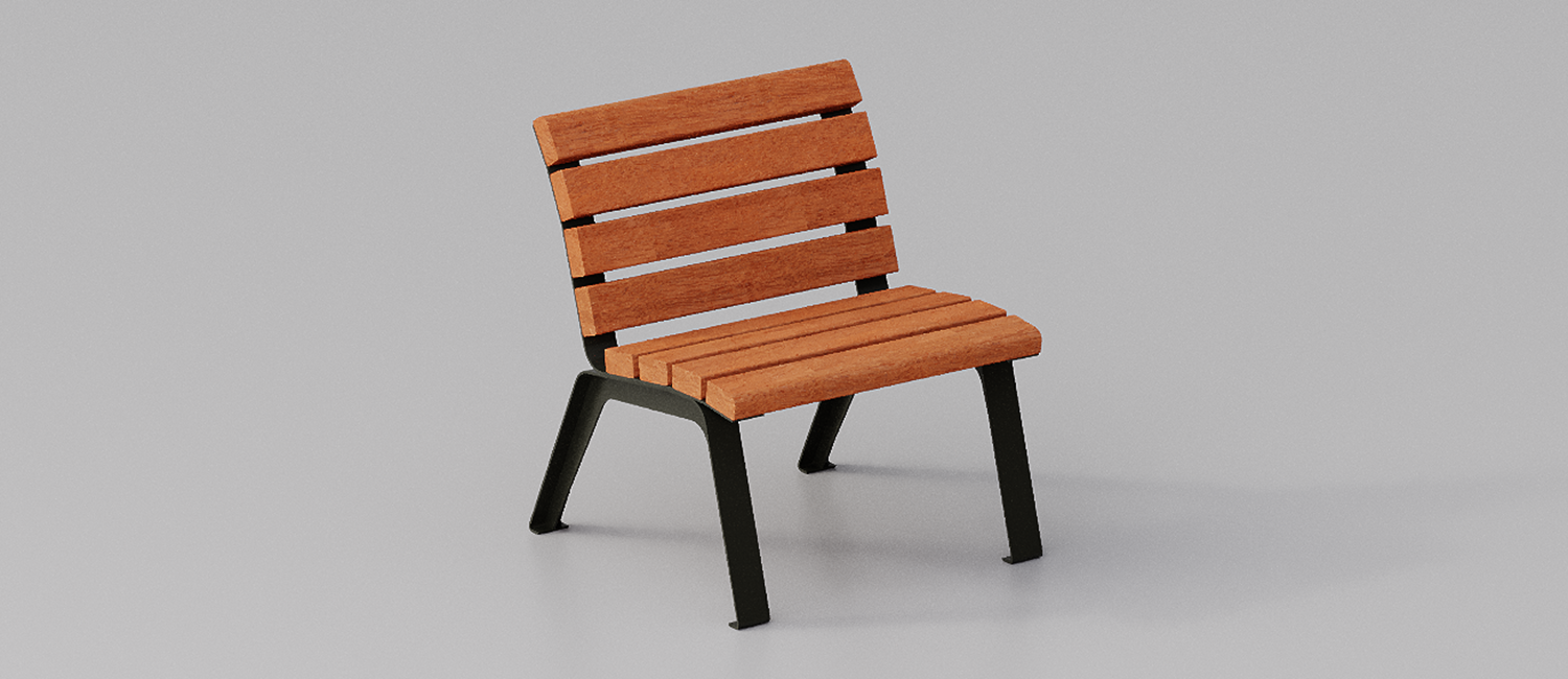 Seduta singola Betty senza braccioli con fasce in Okumè vista 6