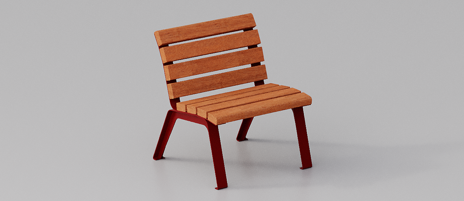 Seduta singola Betty senza braccioli con fasce in Okumè vista 7