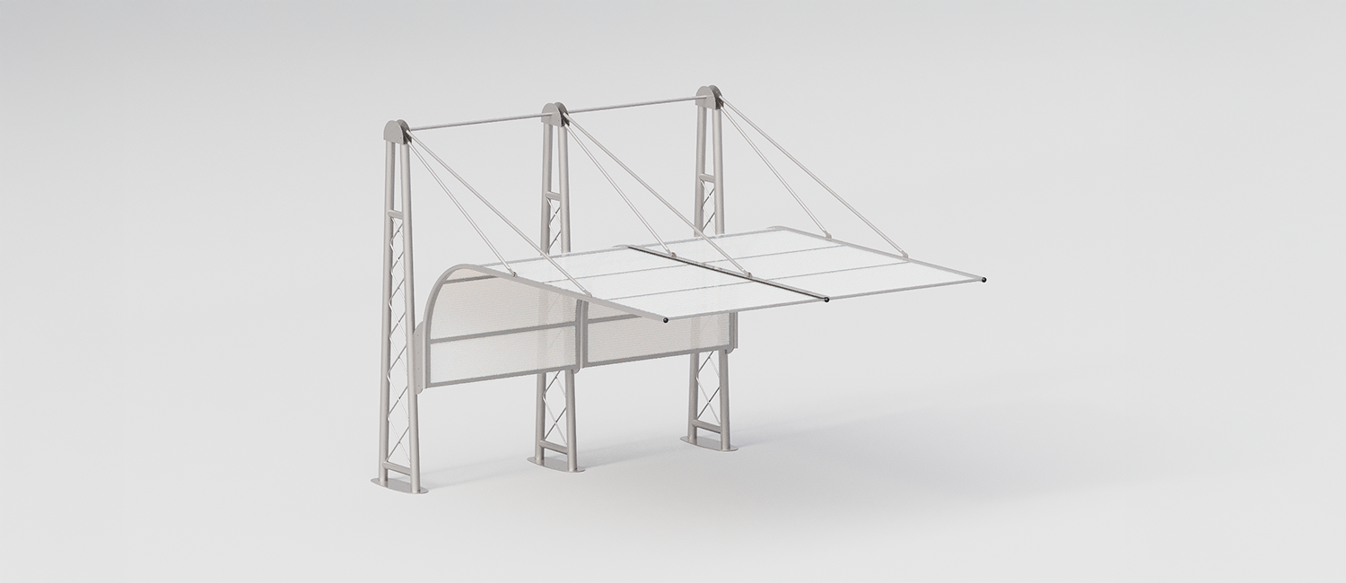 Shelter for cars Airone vista 2