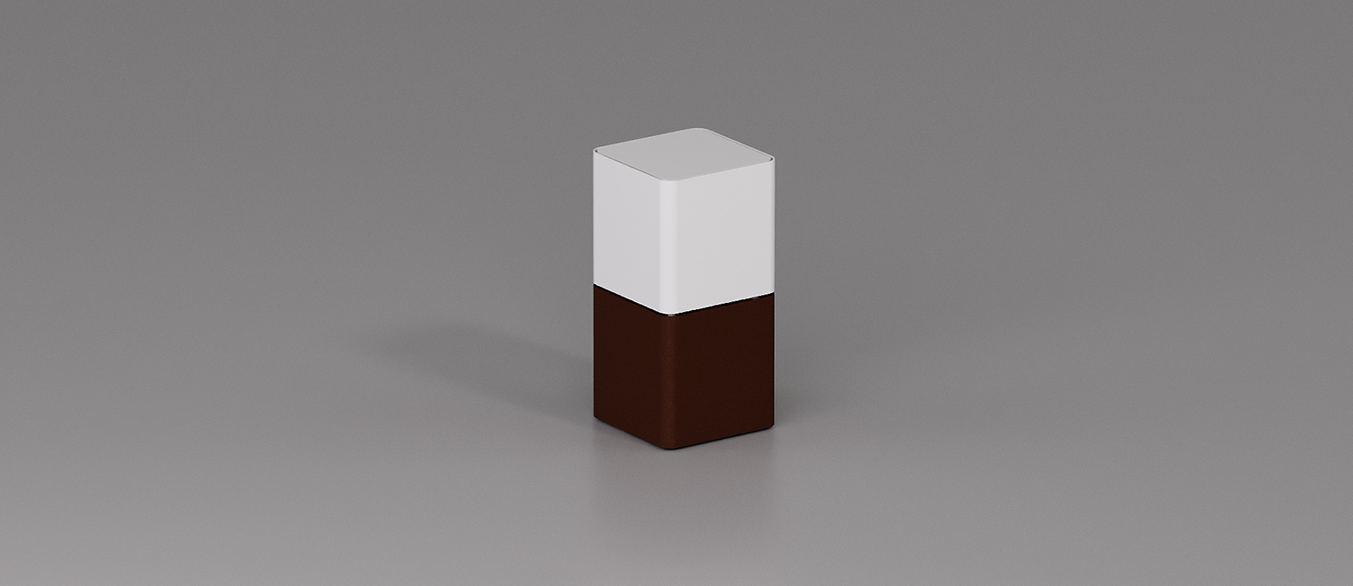 Cubik table with metal top vista 10