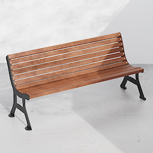 Debora bench with Nordic pine wooden planks