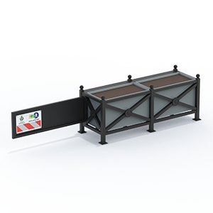 Open&Go pedestrian barrier with 90cm left barrier