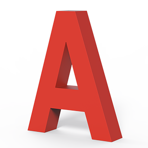 Lettera Alfy 3D