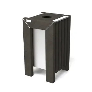 Square litter bin