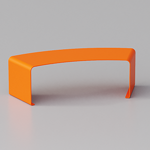 Thin curved seat
