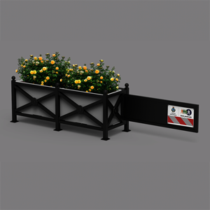 Open Go pedestrian barrier with 90cm right barrier