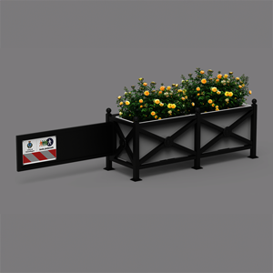 Open Go pedestrian barrier with 120cm left barrier