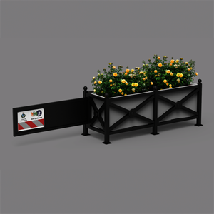 Open Go pedestrian barrier with 90cm left barrier