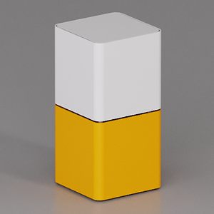 Cubik table with metal top