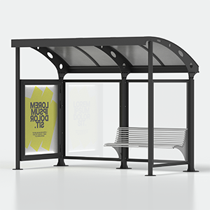 <strong>Variante:</strong><br> - parete laterale destra aggiuntiva<br> - panchina a destra