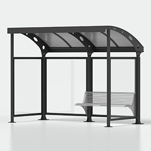 <strong>Variante:</strong><br> - senza baheca<br> - con doppia parete laterale<br> - panchina a destra