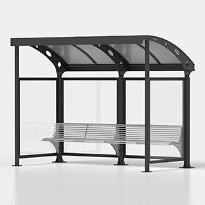 <strong>Variante:</strong><br> - senza bacheca<br> - con doppia parete laterale<br> - con doppia panchina