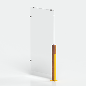 Parete vetrata aggiuntiva, accessorio per pensilina Noi